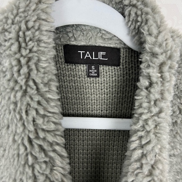 Stitch Fix Talie Matilay Faux Suede Open Cardigan Sweater Fuzzy Sherpa Jacket - Picture 5 of 8